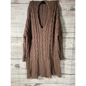 Women's Free People Oversized V-Neck Knitted Sweater